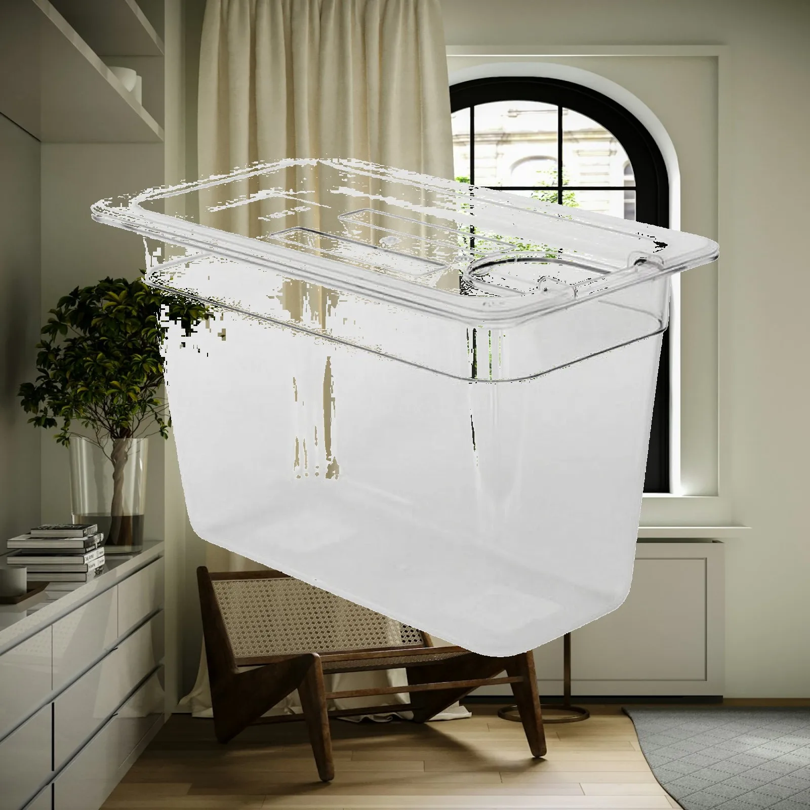 Clear 6L Sous Vide Container with Lid for Immersion Circulator Cooking Water Bath