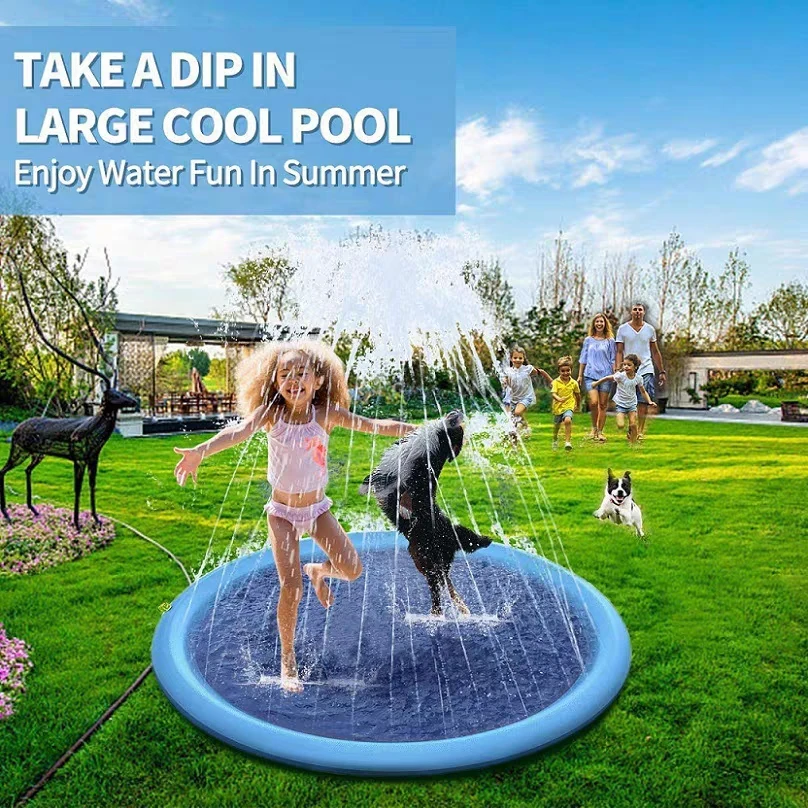 Kid Pet Simulation Sea Level Outdoor Inflatable Splash Mat Water Spray Game Pad Kids Educational Toys For Children Gift