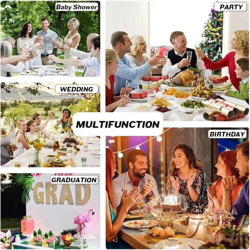 100PCS Disposable Bamboo Sticks Pearl Shape Fruit Dessert Buffet Cotton Candy Cocktail Decoration Wedding Supplies Party