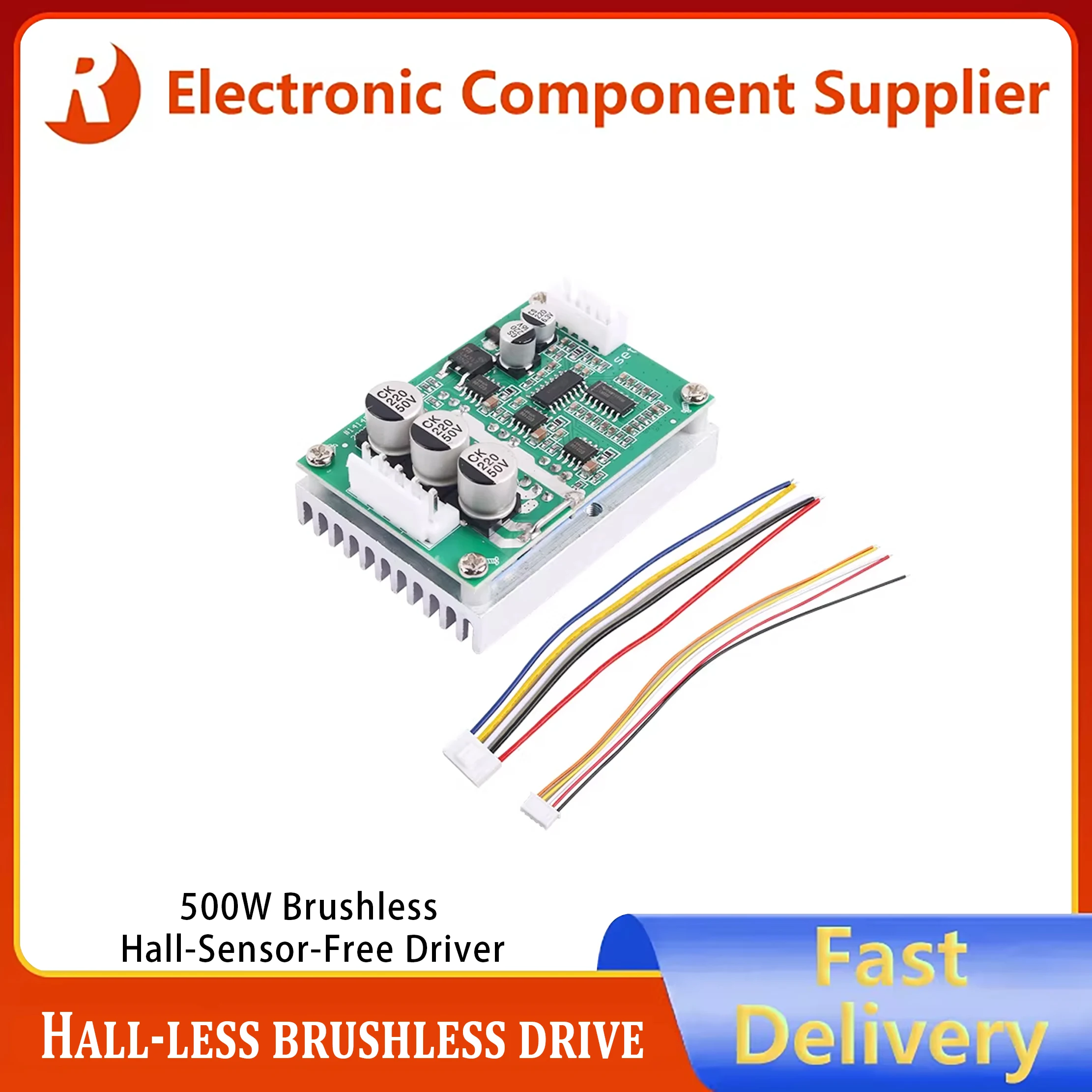 500W Brushless Hall Free Motor Driver Board DC12-36V 15A High Power Foward Reverse Speed Regulator Module Speed Controller