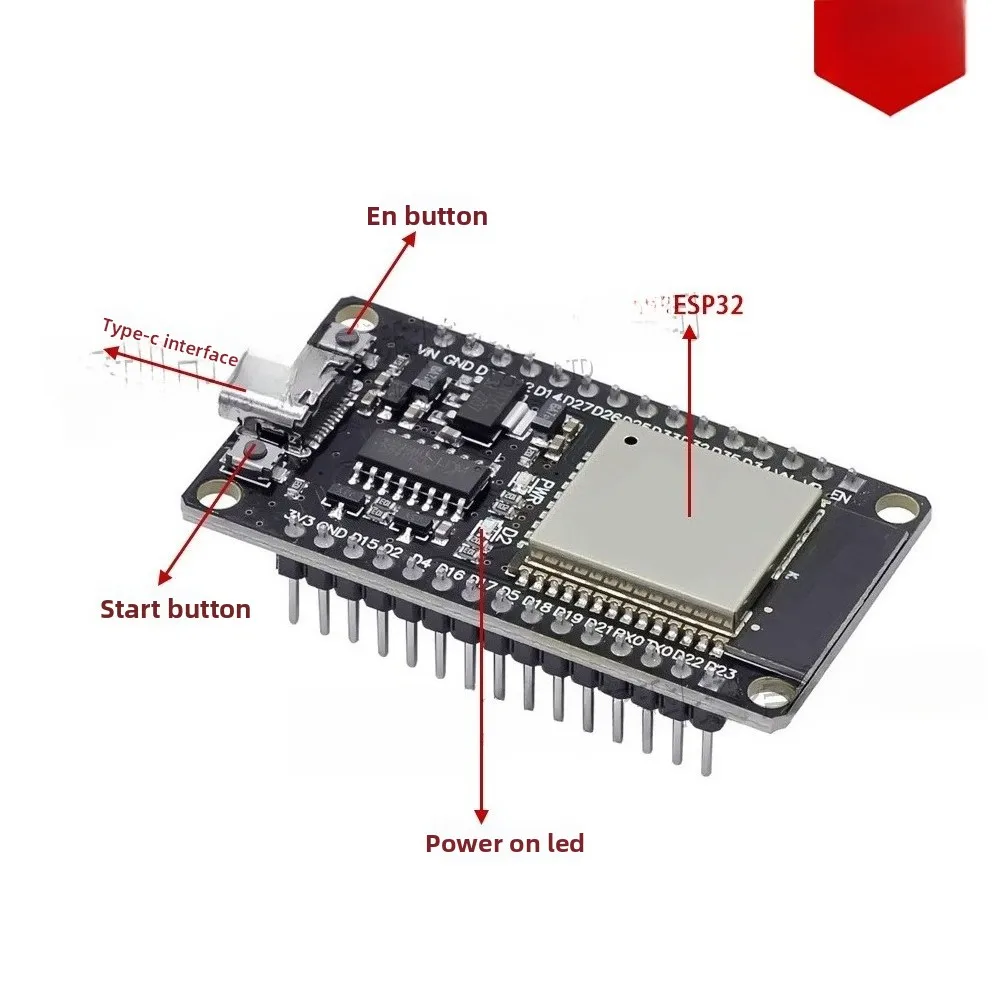 Hoge kwaliteit ESP32-ontwikkelbord WIFI + Bluetooth IoT Smart Home ESP-32 ESP-32S Laag vermogen RF-prestaties, veilig en betrouwbaar