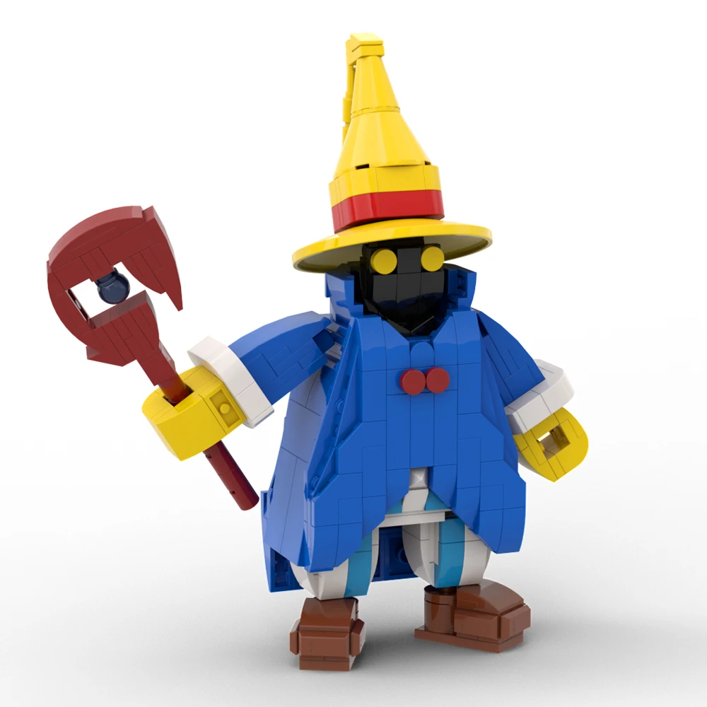 MOC Game Final the Fantasyed Black Mage Brickheadzs Building Blocks Game Characters Mysterious Magic Bricks Toys For Kids Gifts