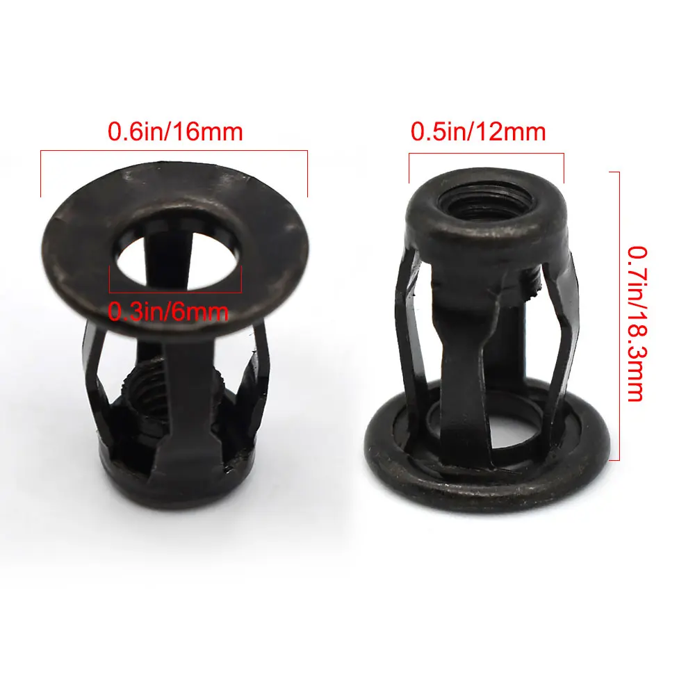 10Pcs Car Metal Screw Base Clamp  For A3 A4L A6L A8 Q3 Q5 Q7 Trunk Nuts Front Rear License Plate Fastener Clips