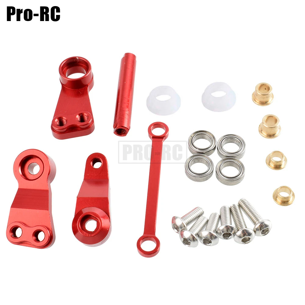 1Set Aluminum Bearing Steering Bell Crank Assembly #CC048 Upgrade Accessories for RC Model Cars 1/10 Tamiya CC-01 CC01