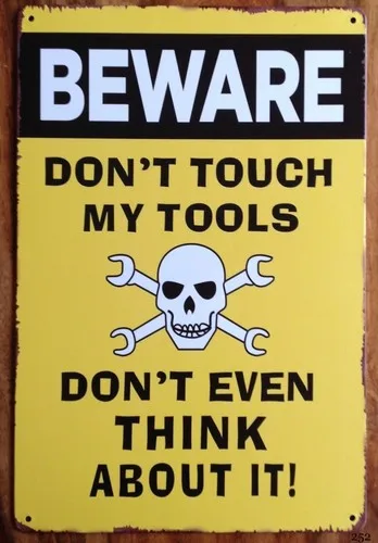My Tools Rules Garage Repair Workshop Metal Wall Sign Door Plaque 30 x 20 cm --Tin Sign
