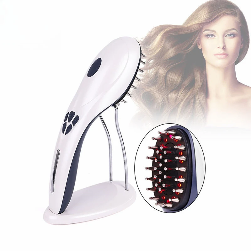 Laser comb red blue light electric massage comb essential oil head massager spot wholesale vibration beauty instrument