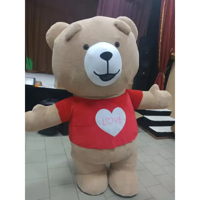 EE01 2/2.6/3m inflable gigante oso Polar Panda Teddy mascota disfraz peludo divertido carnaval mascota fiesta divertida Cosplay felpa DIo0!