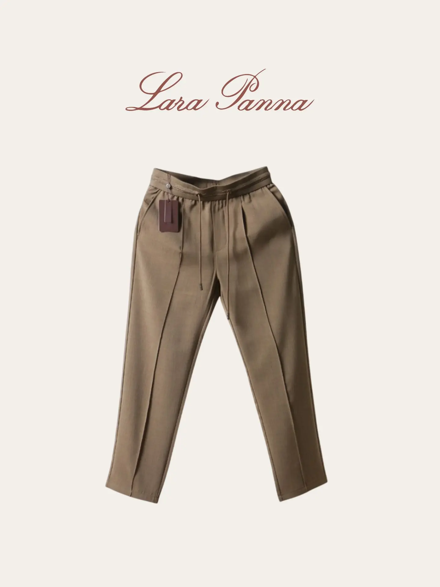 

Spring Summer New Men's Casual Pants Loose Straight Lightweight Comfortable Breathable Dstring Waist Faion Ci Sle