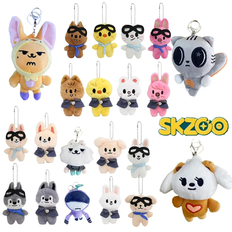 12cm Skzoo Kpop Plush Keychain Stuffed Animal Plushies TXT Plush Toys StrayKids JYP Fans Leeknow Hyunjin Key chain Pendant Gift