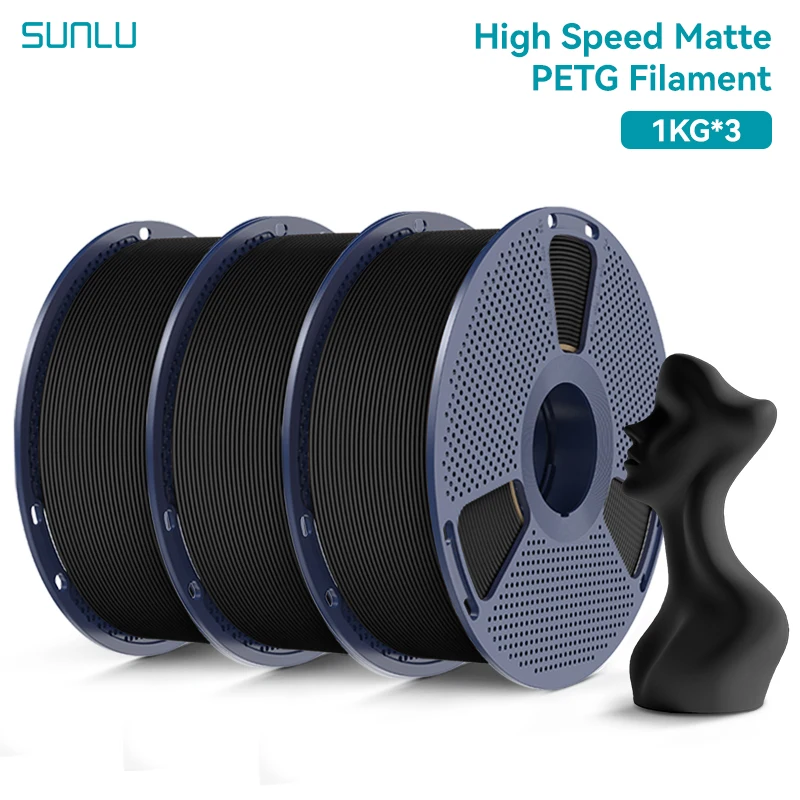 SUNLU Hochgeschwindigkeits-Matt-PETG-Filament 1KG/2KG/3KG/5KG/10KG 1,75mm Ultra-Schneller 600mm/s Druck, Kein Fadenziehen, Für Creality, Bambu Lab