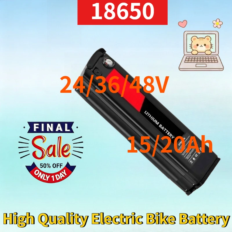 New 24/36/48V 15/20Ah Electric Bike Rechargeable Battery 1000W 500W Lithium-Ion High Quality Electric Bike Bicycle Battery Pack