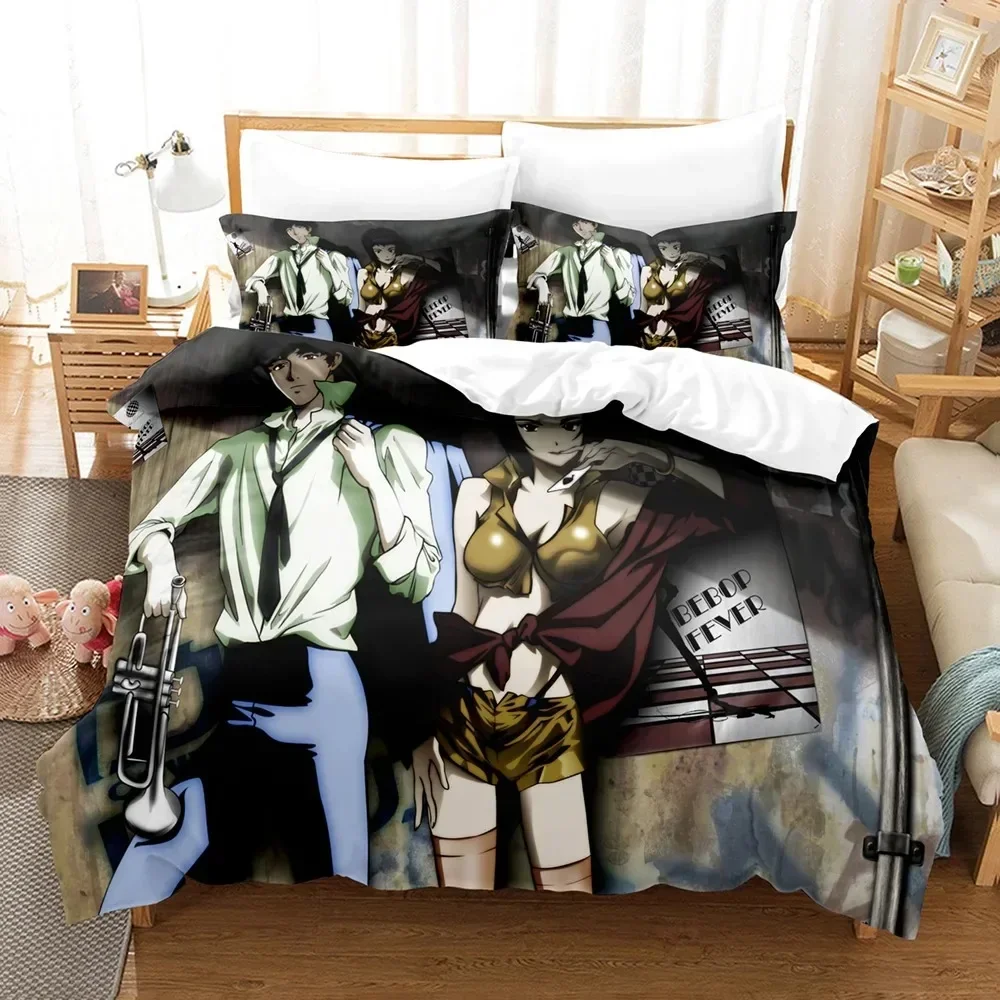 Cowboy Bebop Bedding Set Duvet Cover Pillowcases Twin Full Queen King Kids Teens Bed Linen 3D Anime Duvet Cover Sets