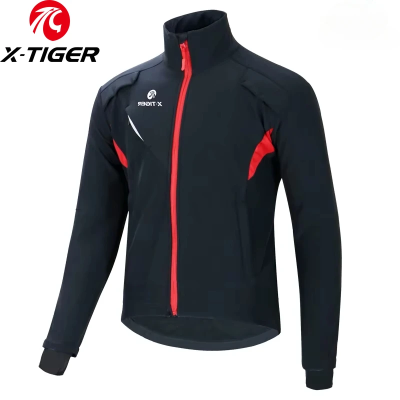 

X-TIGER Windproof Winter Fleece Warm Cycling Jacket Autumn Cycling Clothing Outdoor Sports Riding Camping Hiking Jacket