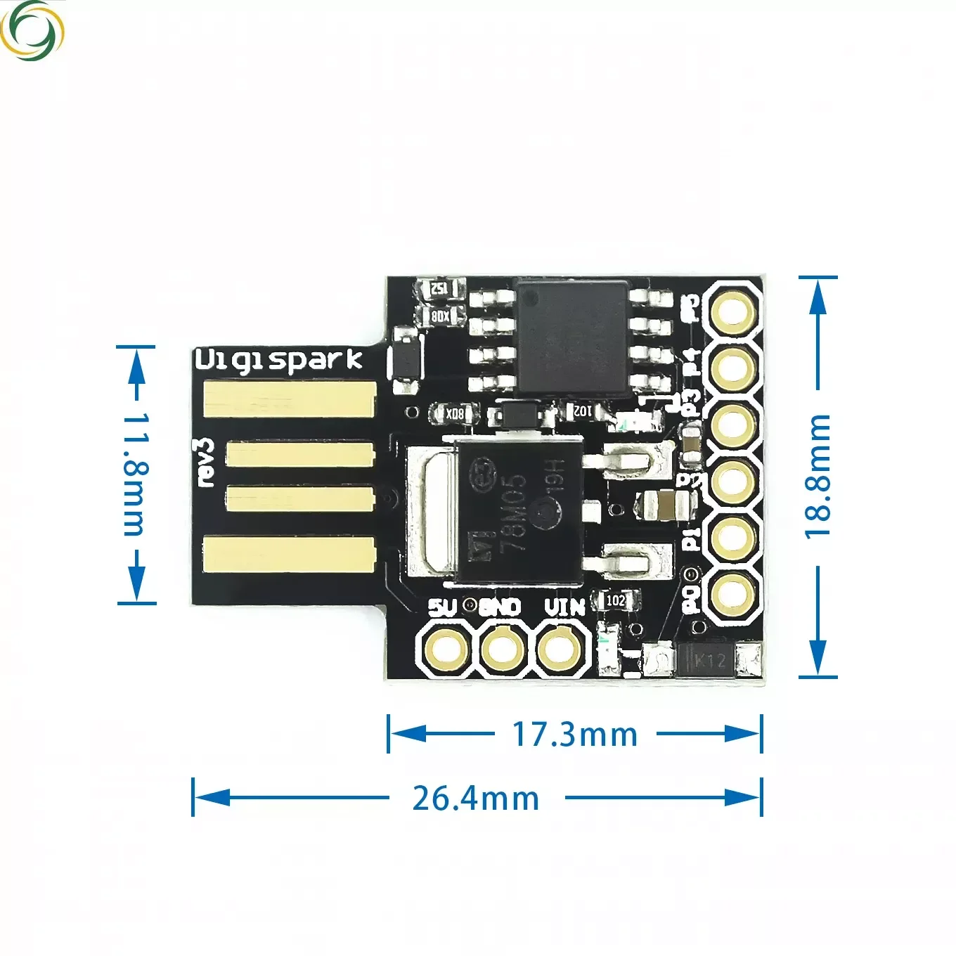 ATTINY85 Digispark kickstarter miniature for Arduino usb development