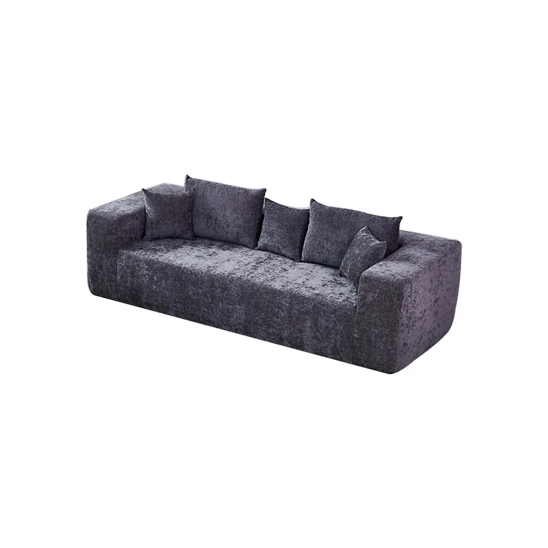 Compressed Straight Row Sofa Hotel Apartment Double Fabric Sofa