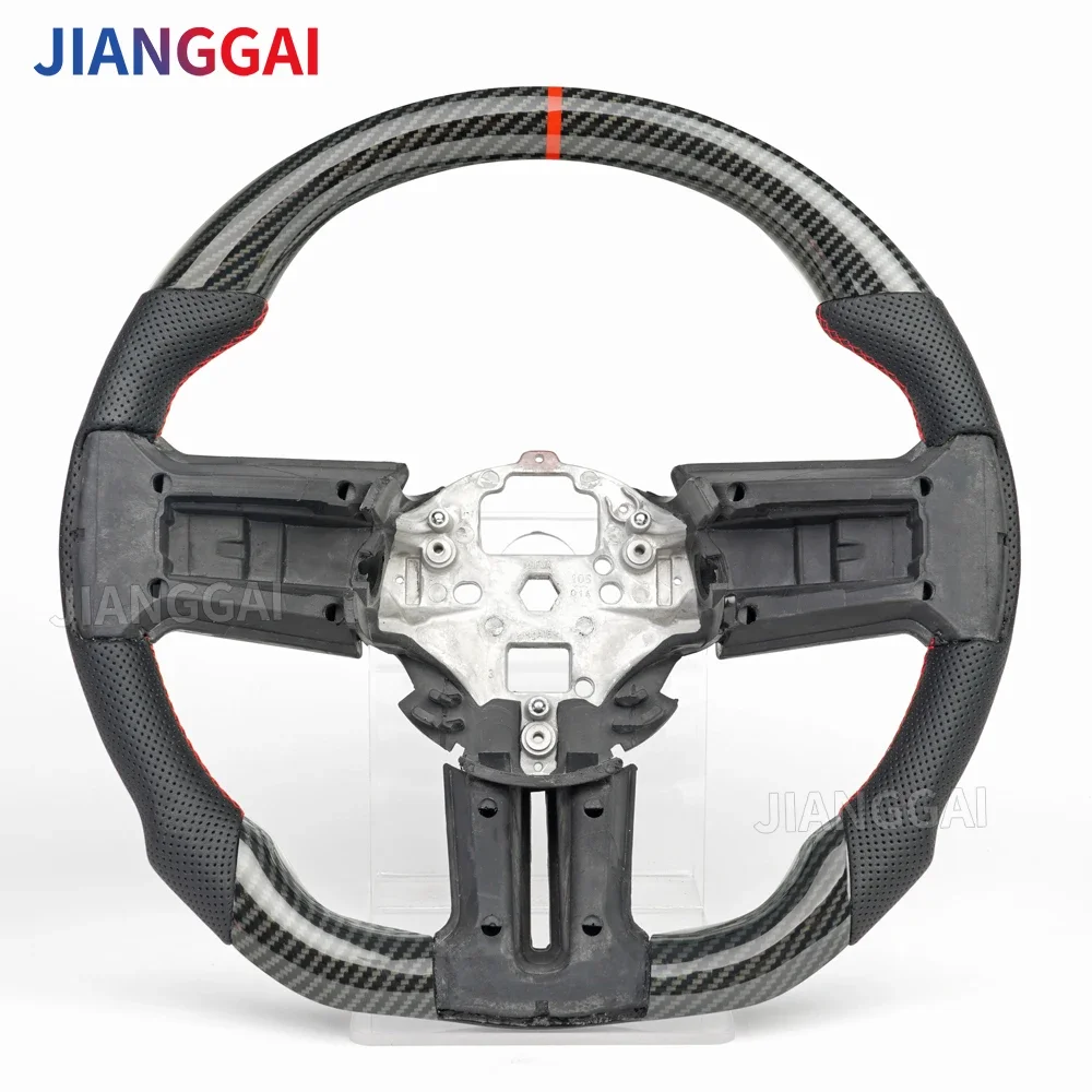 Carbon Fiber LED Shift Car Steering Wheel For Mustang 2010 2011 2012 2013 2014 Steering Wheel Hydro Carbon Fiber