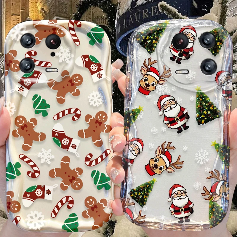 

Santa Claus Christmas Case for Xiaomi Mi 14 13 12 Pro 11 Lite 11i 5G POCO X6 X5 X4 X3 NFC GT F6 F5 F4 F3 M4 M3 Silicone Cover