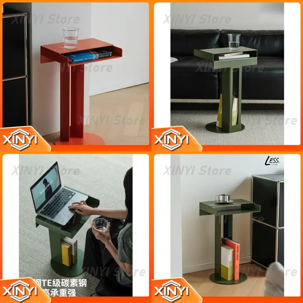 Creative Sofa Side Table for Small Apartment Storage Rack Corner Shelf Organizer for Living Room Bedroom Home Decor