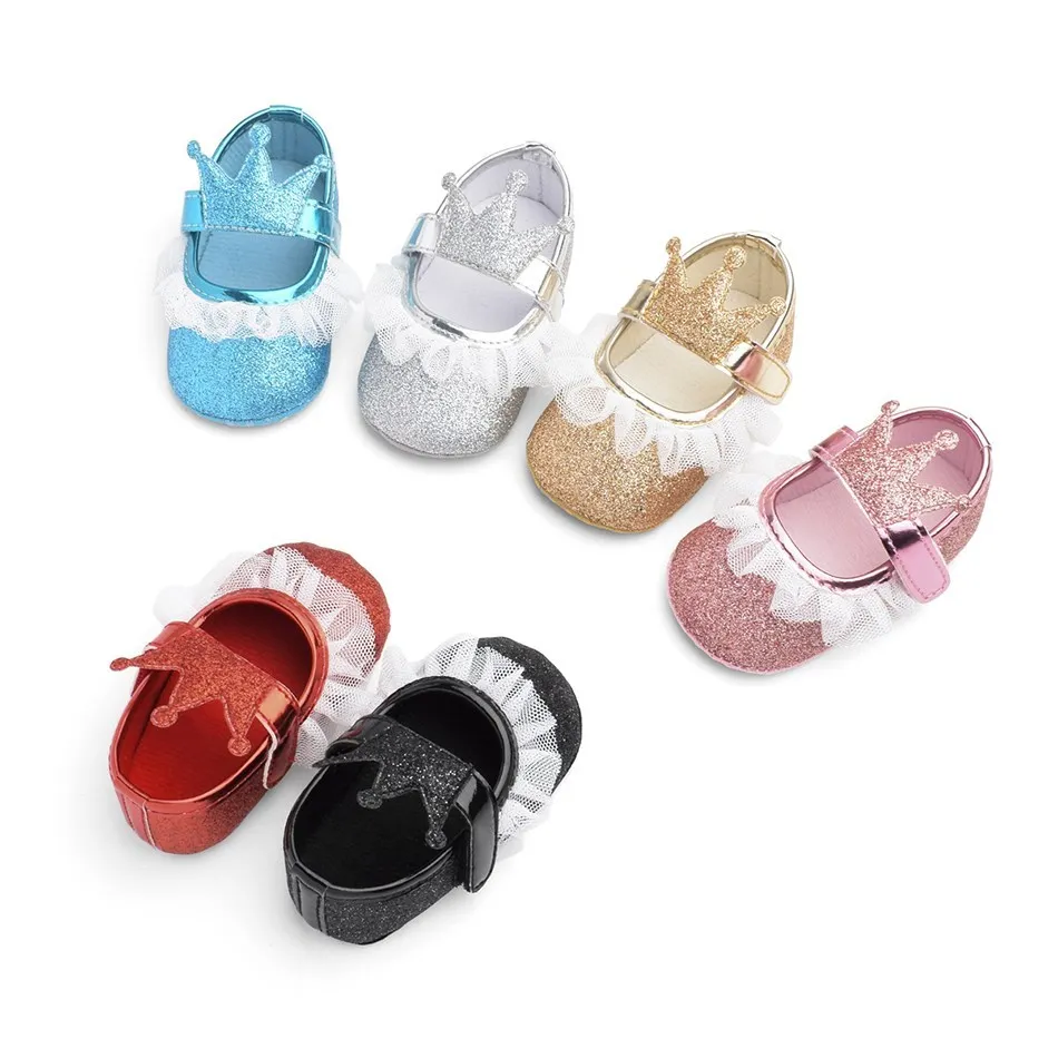 Toddler Sneakers Newborn Slip on Hook and Loop PU Leather Moccasins Baby Soft Sole Lace Spring Autumn First Walkers Kids Slipper