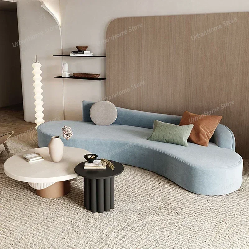 Europe Curved Modern Sofas Customized Classic Background Light Luxury Sofas Comfort Family Canape Salon Living Room Furniture