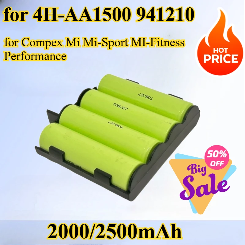 

2000/2500mAh Medical Battery for 4H-AA1500 941210 for Compex Mi Mi-Sport MI-Fitness Performance Mi-ready US Rehab 400