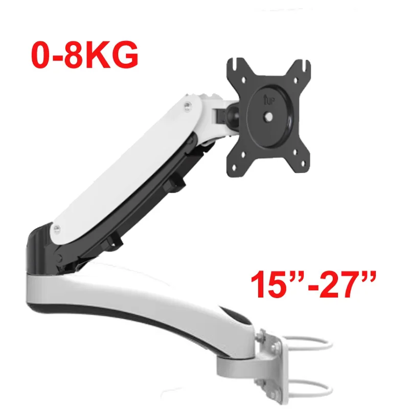 DL-RM112 TV Mount POLE 15-27 "0-8KG LCD Monitor ผู้ถือแก๊สฤดูใบไม้ผลิฟรียกหมุนยืดยืนยาวแขนวงเล็บทีวี