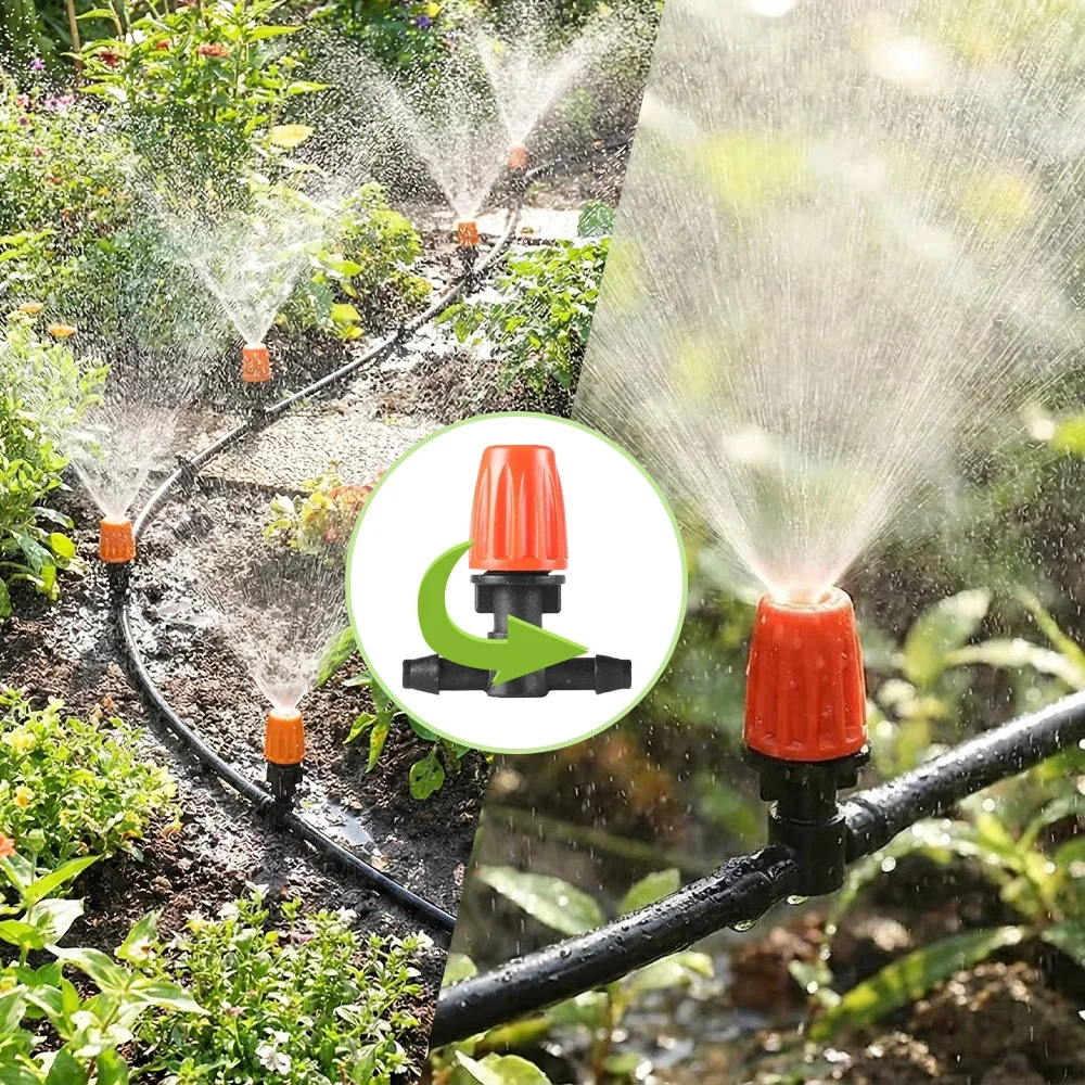 Complete 184 Pcs 164FT Garden Irrigation System with 1/4 Blank Distribution Tubing Watering Drip Kit Ideal for Home Gardens