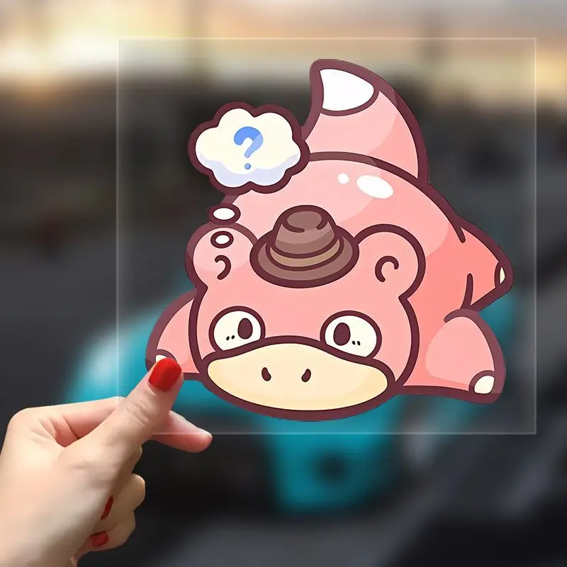 pokemon-animation-cute-slowbro-car-reflective-sticker-window-glass-helmet-motorcycle-cover-scratches-waterproof-sticker