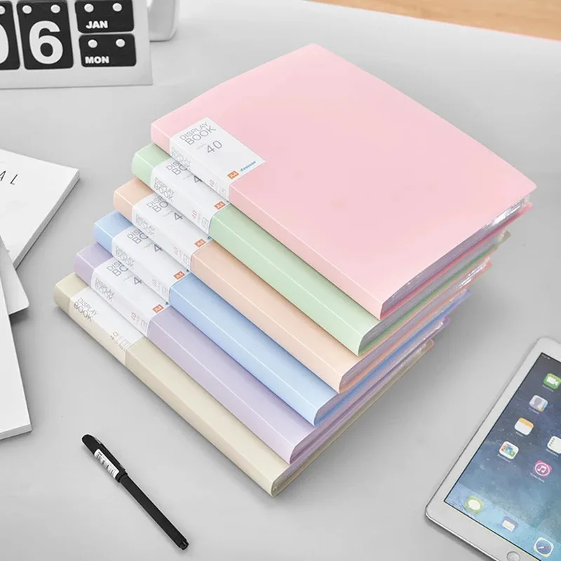 A4フォルダー情報キット、1個、学生が試験用紙を保管するための透明な多ページ情報ファイル