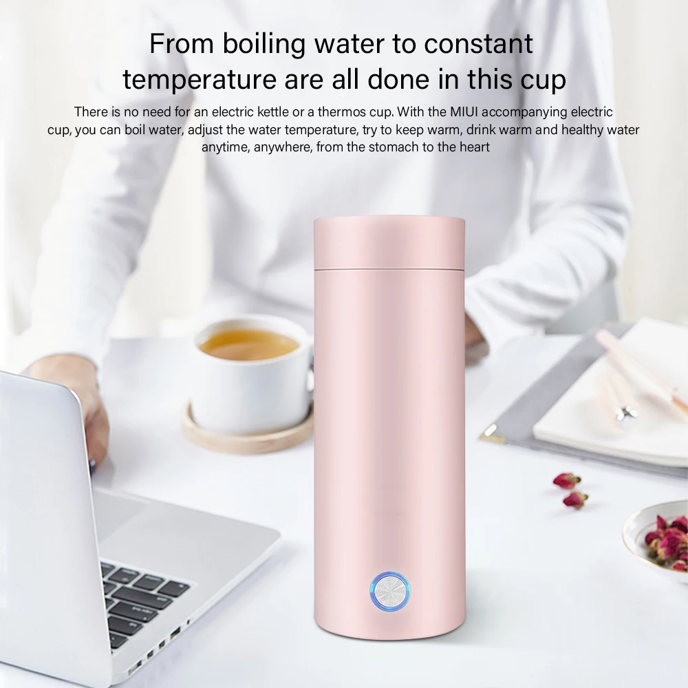 Novo xiaomi youpin portátil chaleira elétrica xícara térmica café viagem caldeira de água controle temperatura inteligente chaleira térmica