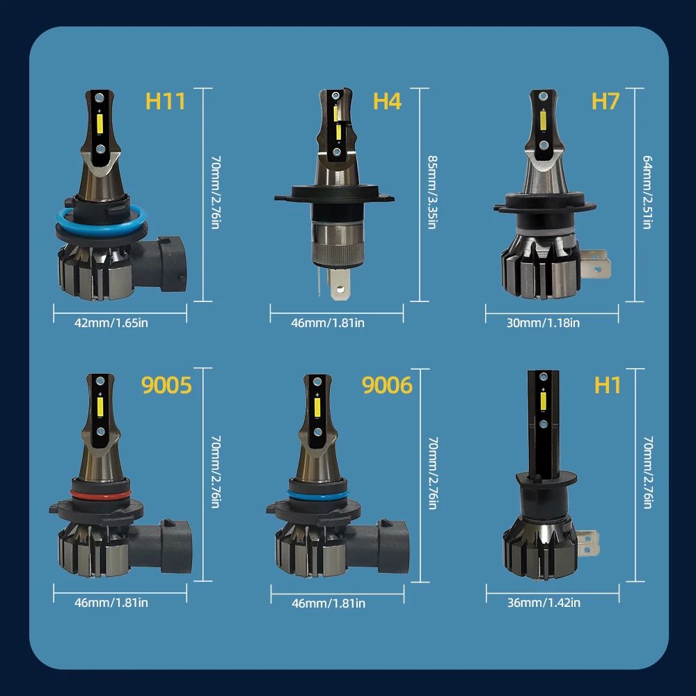 30000LM Hohe Helle H11 9005 9006 H10 LED Auto Nebelscheinwerfer HB3 HB4 H4 9145 6000K Weiße Glühbirne Canbus Kein Fehler Auto Nebelscheinwerfer 12V