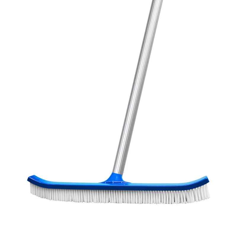 Pool Cleaning Brush 18 Inch Aluminum Back Adhesive Brush Head with 7 2m Pole Swimming Pool Wall Floor Dirt Suction Tool