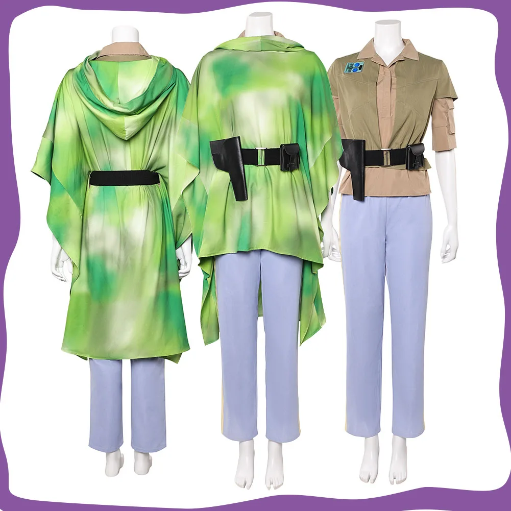

Leia Cosplay Costume Women Retro Camouflage Version Suit 1983 Movie Return Jedi Disguise Clothing Halloween Carnival Party Suit