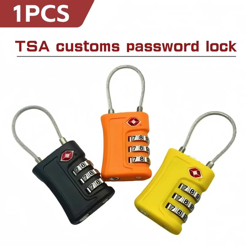 1PCS New TSA Customs Colorful Code Lock for Travel Luggage Password Changeable Lock Contrast Color Design Padlock Cabinet Locker