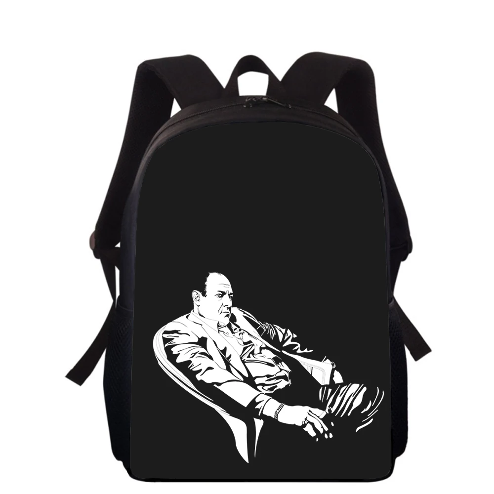 The Sopranos Tony 3D Print Mochila para Crianças, Sacos de Escola Primária para Meninos e Meninas, Estudantes Sacos De Livros, 16"