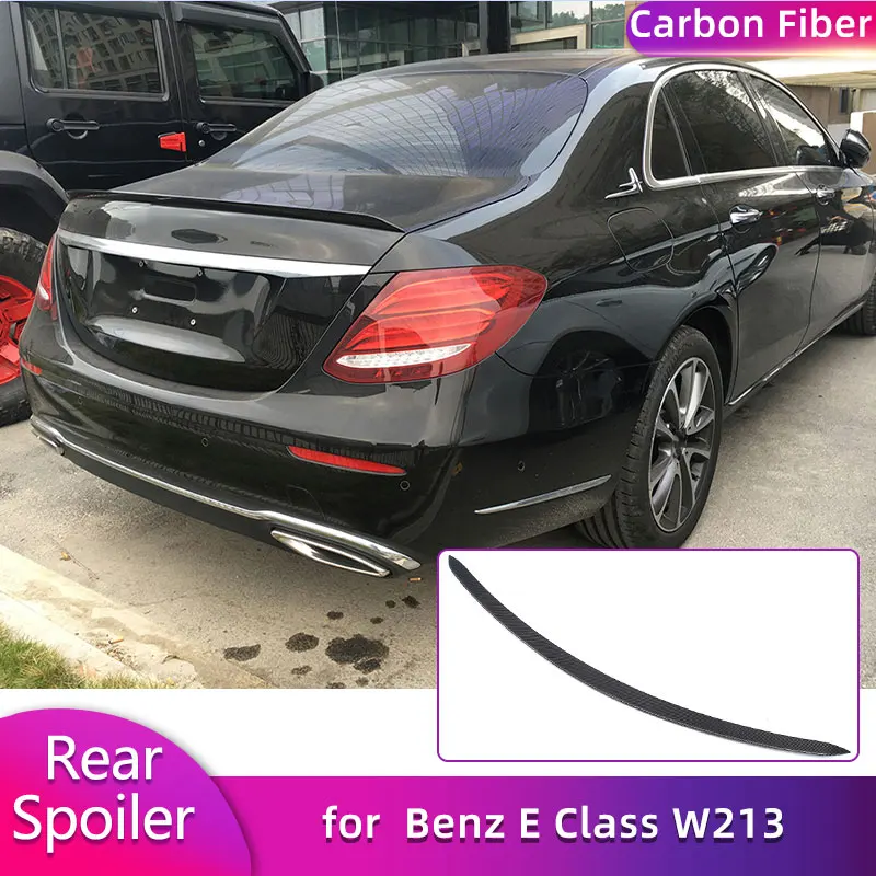 

Full Carbon Fiber Rear Trunk Spoiler Wings for Mercedes-Benz E Class W213 E500 E63 AMG Sedan 2016 2017 Car Rear Spoiler Wing Lip