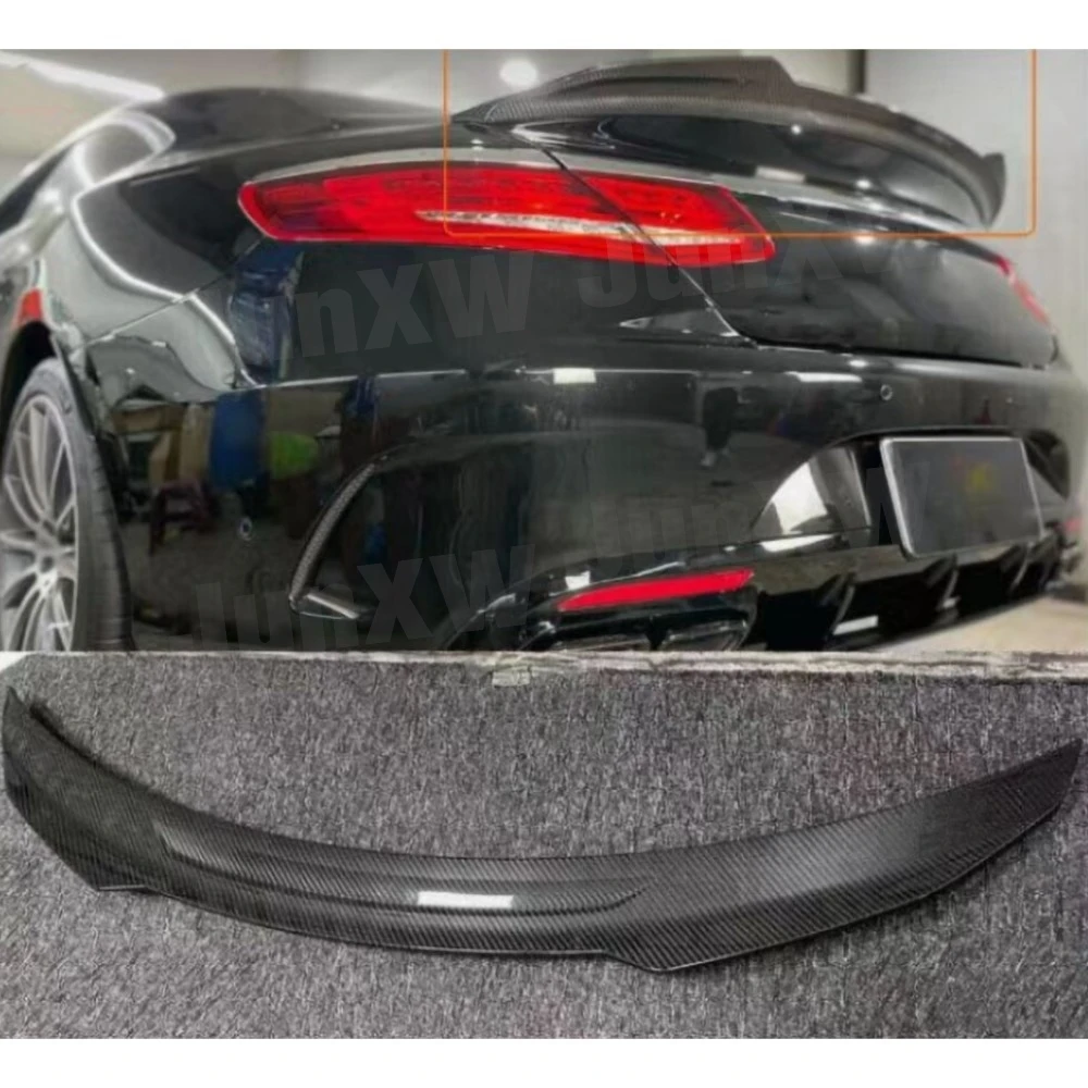 

Для Benz C217 S500 S63 S65 Coupe 2-дверный 2015-2020 задний спойлер багажника из углеродного волокна, крылья, задний спойлер автомобиля, крыло, губа, комплекты кузова из FRP