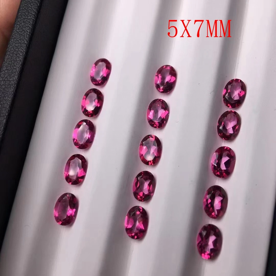 

20PCS/Lot 5x7-7x9mm Oval Cut Natural Pink Topaz For Fine Jewelry Making