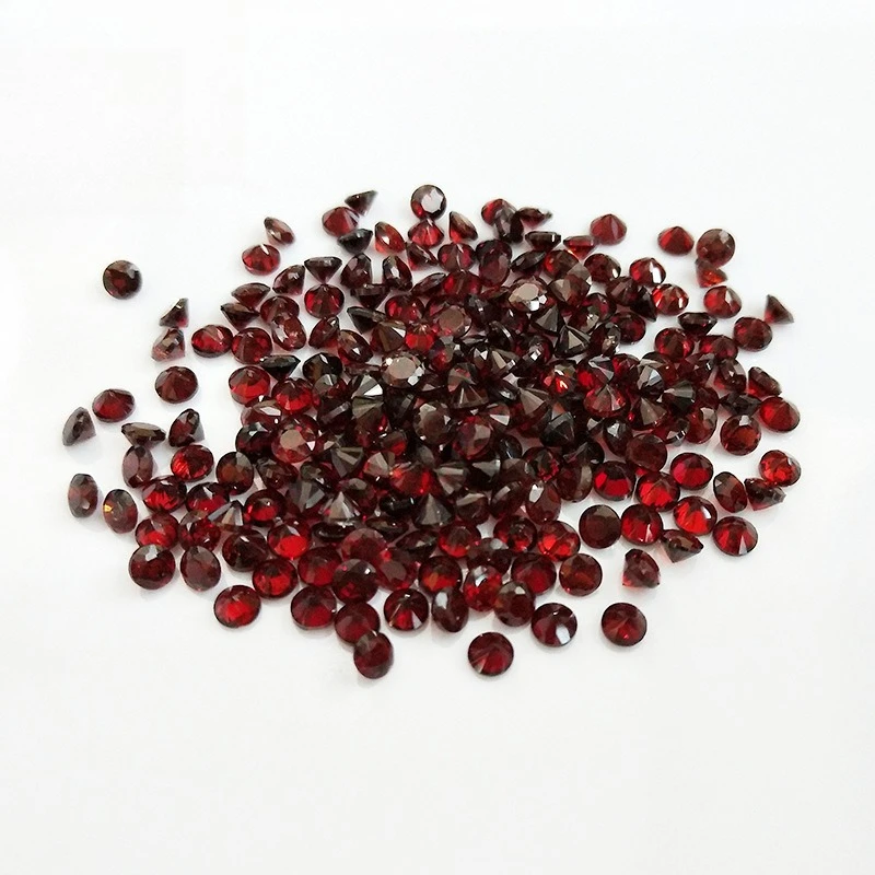 Mozambique Natural Garnet Round Loose Stone, Complete Specifications Ring Surface, Can Be Inlaid with Rings, Necklaces