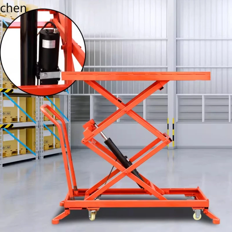 

HXL electric hydraulic lifting and folding platform foot-pedal movable trolley