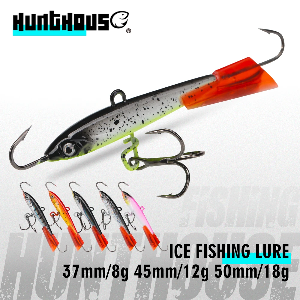 Hunthouse inverno isca de pesca no gelo 37mm/8g artificial jigging rap balanceador afundando iscas duras equipamento de pesca para pique truta lw851
