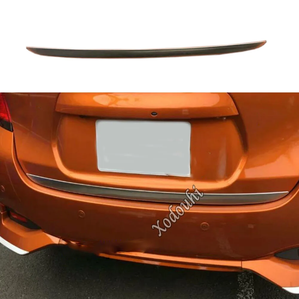 

Car Stainless Steel Rear Back Door License Tailgate Bumper Frame Plate Trim Lamp Trunk 1Pcs For Nissan NOTE 2017 2018 2019 2020