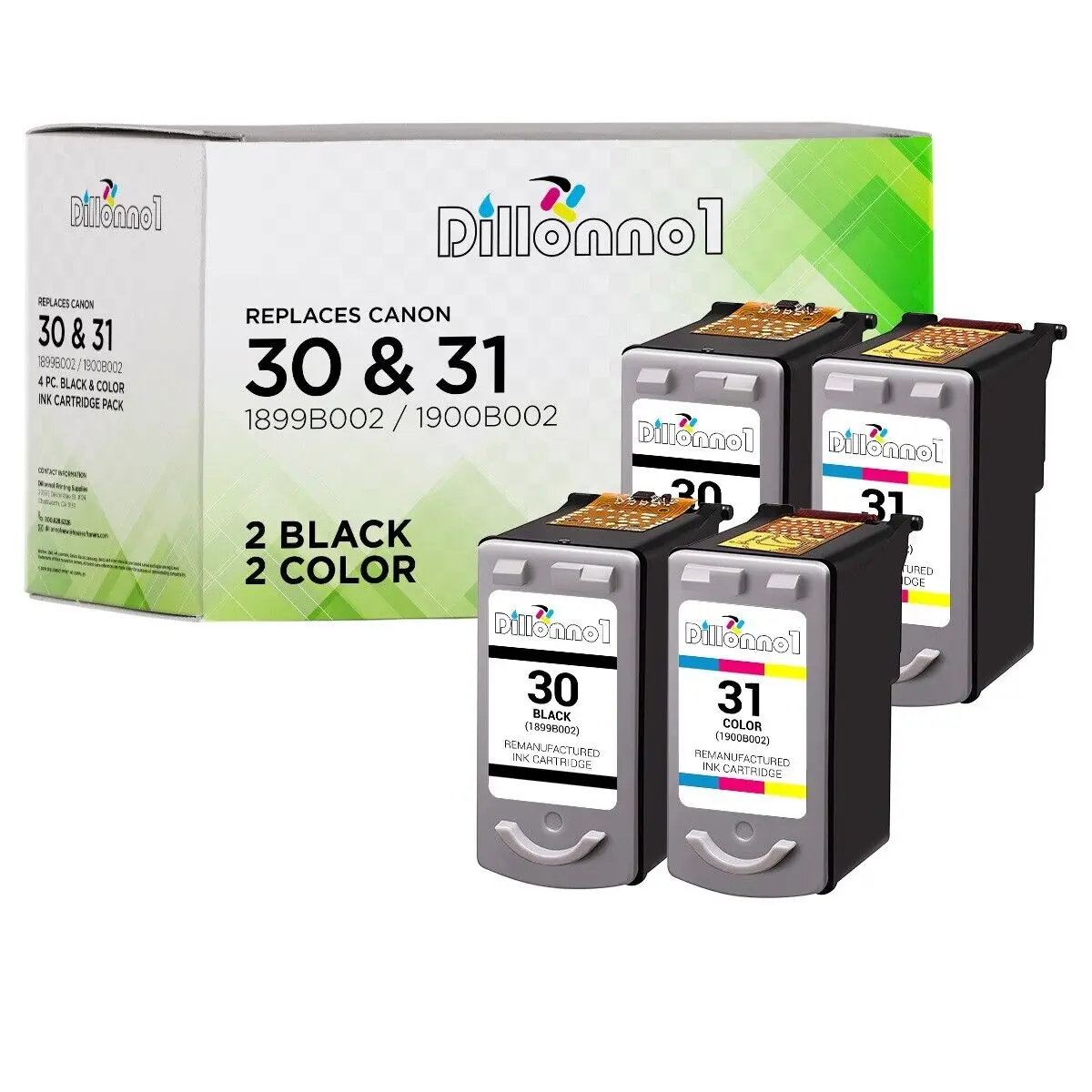 

4pk For Canon PG-30 CL-31 Black/Color Ink For PIXMA iP1800 iP2600 MX300 MX310