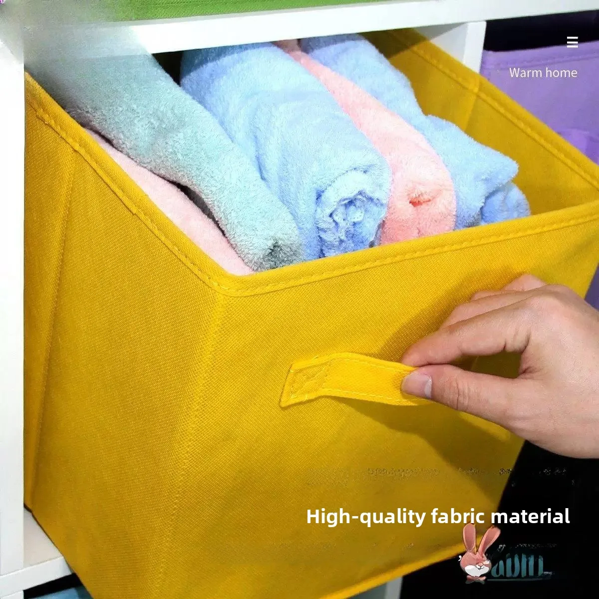 Fabric Clothing Cabinet Drawer Storage Box Coverless Toy Snack Basket Closet Organizer ABENINO Brand Handbag Accessories