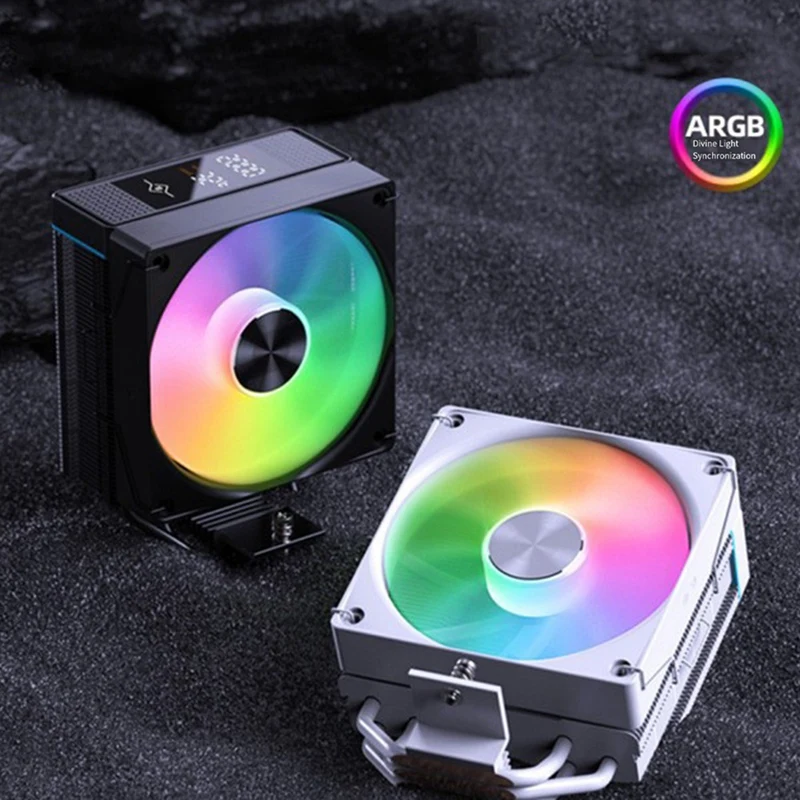 

J15 4 тепловых трубки, кулер для процессора, профессиональный радиатор с цифровым дисплеем, 250 Вт, 4-контактный воздушный охладитель процессора для LGA1700 AM4 AM5 B-A31R