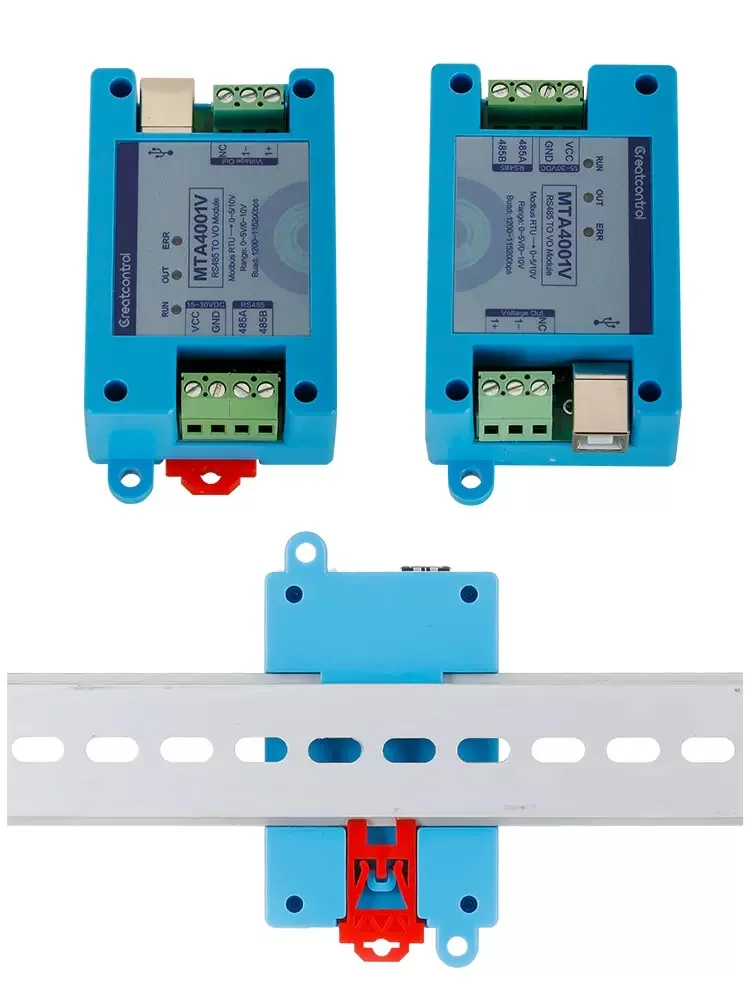 1 Channel Master Station RS485 To 1 Channel 0-10V Voltage Instrument Slave Station 485 To 0-5V Voltage Analog AO Output Module