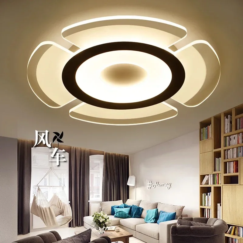 LED master bedroom simple modern sweet romantic ceiling lamp creative fashion round room slim living room lamps