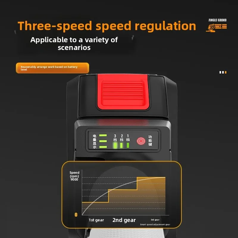 

2025Rechargeable Lithium Battery Angle Grinder Polishing Machine Hand Grinding Wheel Cutting Machine Grinder IndustrialBrushless