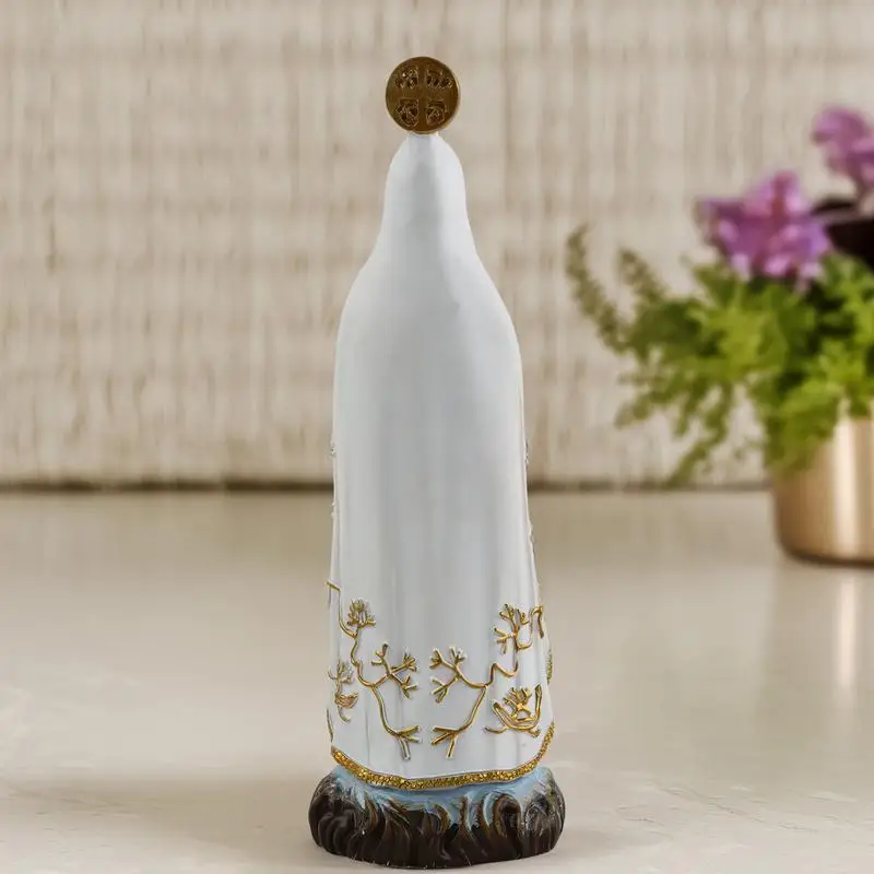 Mother Mary Figurine Resin Decorative Sculpture Small Religious Statue For Church Home Tabletop Desk Shelf Display Collection