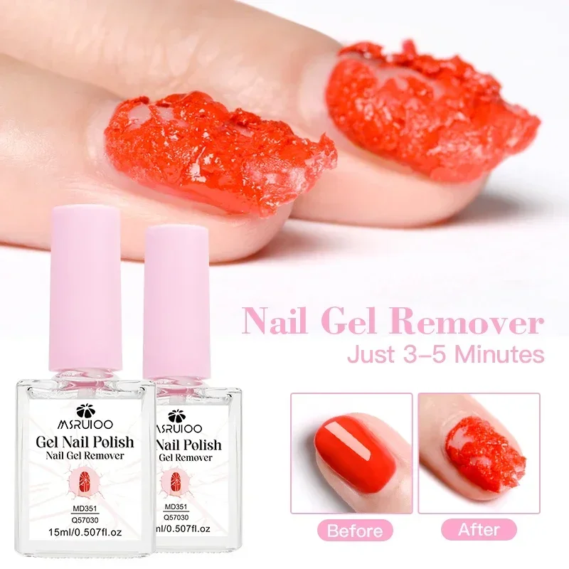 

1/2pcs 15ml Nail Gel Remover Gel Nail Polish Magic Burst Nail Gel In 3-5 Mins Quickly Removes Soak-Off Nail Glue Remover Gel